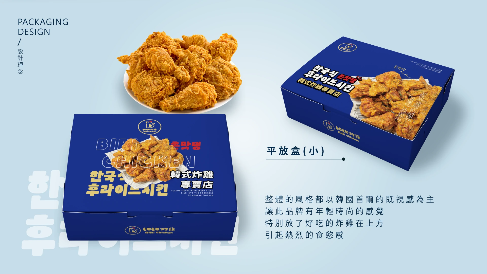比比炸雞韓式炸雞外帶盒包裝設計 03